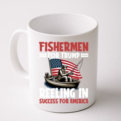 Fisher For Trump President Bass Fishing Election Trump Gift Coffee Mug