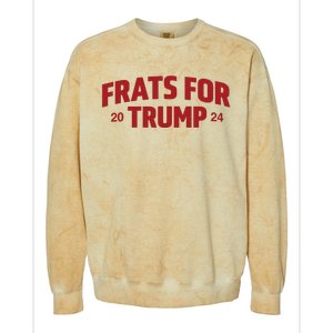 Frats For Trump 2024 Colorblast Crewneck Sweatshirt