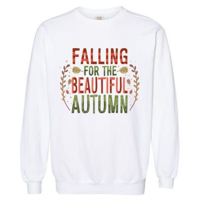 Falling For The Beautiful Autumn Garment-Dyed Sweatshirt