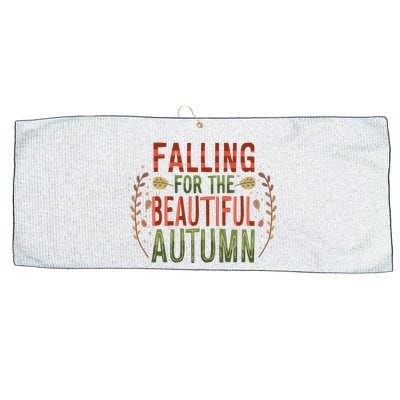 Falling For The Beautiful Autumn Large Microfiber Waffle Golf Towel