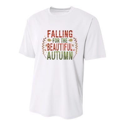 Falling For The Beautiful Autumn Youth Performance Sprint T-Shirt