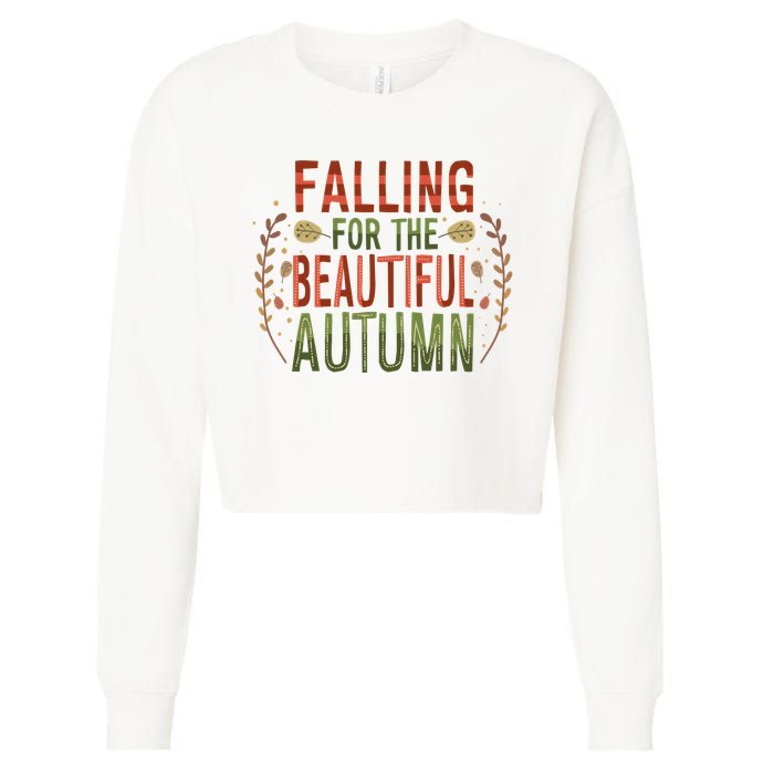 Falling For The Beautiful Autumn Cropped Pullover Crew
