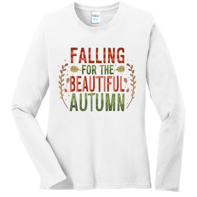 Falling For The Beautiful Autumn Ladies Long Sleeve Shirt