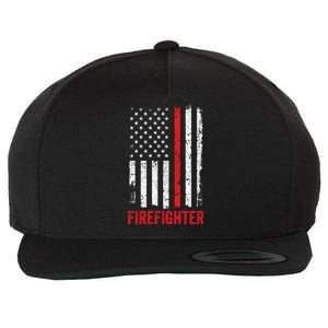 Firefighter Flag Thin Red Line Fire Fire Rescue Gift Wool Snapback Cap