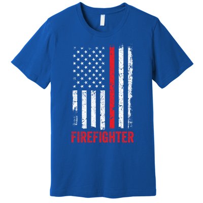 Firefighter Flag Thin Red Line Fire Fire Rescue Gift Premium T-Shirt