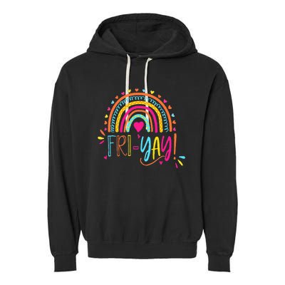 Friyay ! Funny Teacher Garment-Dyed Fleece Hoodie