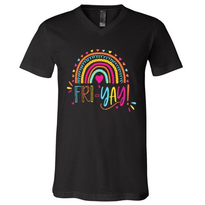 Friyay ! Funny Teacher V-Neck T-Shirt