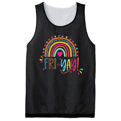 Friyay ! Funny Teacher Mesh Reversible Basketball Jersey Tank