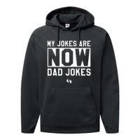 Funny First Time Dad Gifts For Men New Father Dad Jokes Performance Fleece Hoodie