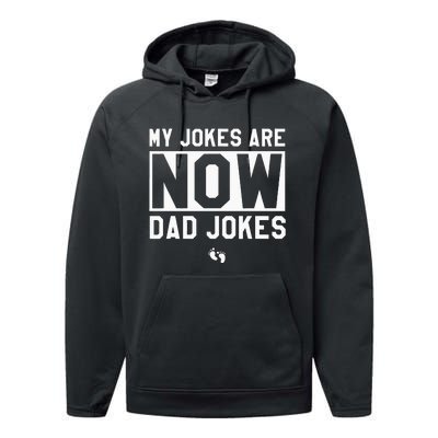 Funny First Time Dad Gifts For Men New Father Dad Jokes Performance Fleece Hoodie