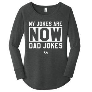 Funny First Time Dad Gifts For Men New Father Dad Jokes Women's Perfect Tri Tunic Long Sleeve Shirt