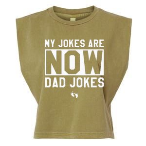 Funny First Time Dad Gifts For Men New Father Dad Jokes Garment-Dyed Women's Muscle Tee