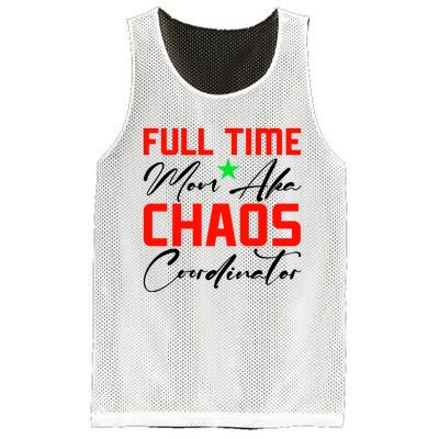 Funny Full Time Mom Aka Chaos Coordinator Graphic Mesh Reversible Basketball Jersey Tank