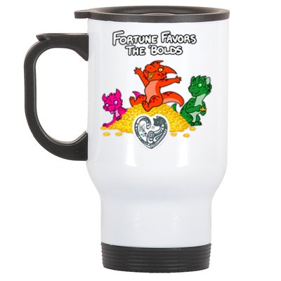 Fortune Favors The Bolds Stainless Steel Travel Mug