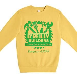 Funny Fawlty Towers, Basil Fawlty, O'Reilly Builders Parody Premium Crewneck Sweatshirt