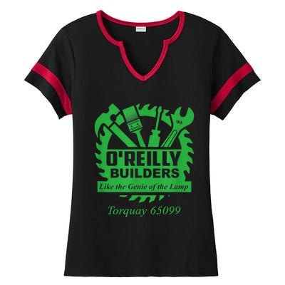 Funny Fawlty Towers, Basil Fawlty, O'Reilly Builders Parody Ladies Halftime Notch Neck Tee