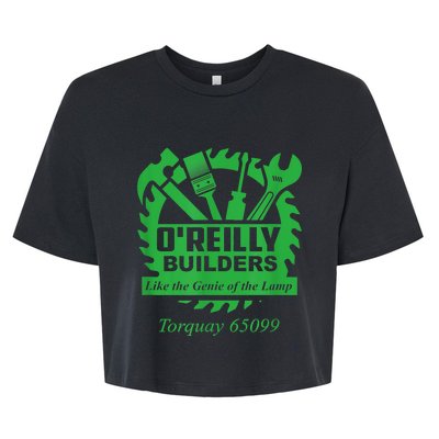 Funny Fawlty Towers, Basil Fawlty, O'Reilly Builders Parody Bella+Canvas Jersey Crop Tee