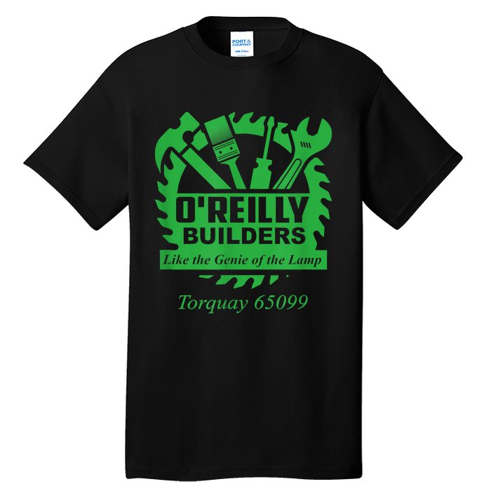 Funny Fawlty Towers, Basil Fawlty, O'Reilly Builders Parody Tall T-Shirt