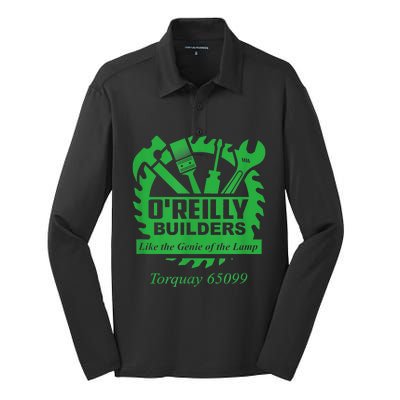 Funny Fawlty Towers, Basil Fawlty, O'Reilly Builders Parody Silk Touch Performance Long Sleeve Polo