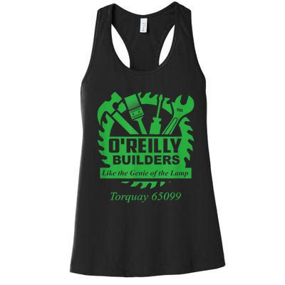 Funny Fawlty Towers, Basil Fawlty, O'Reilly Builders Parody Women's Racerback Tank