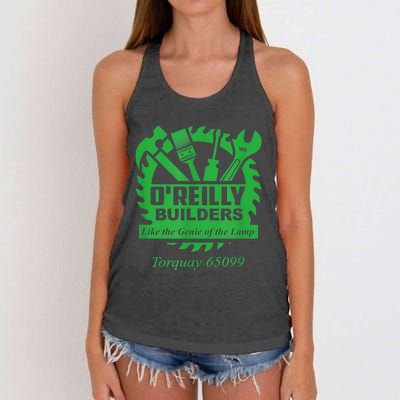 Funny Fawlty Towers, Basil Fawlty, O'Reilly Builders Parody Women's Knotted Racerback Tank