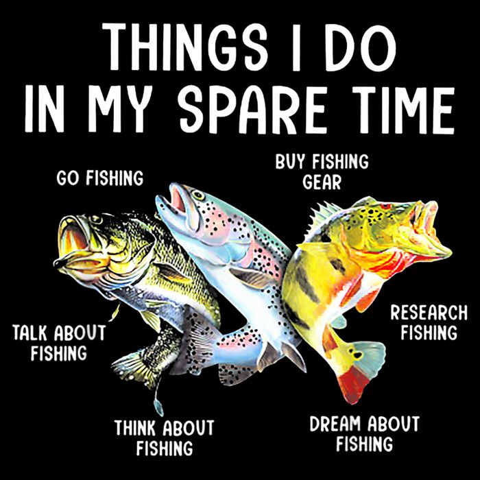 Funny Fishing Things I Do In My Spare Time Fishing Pole Gifts Cooling Performance Crew T-Shirt