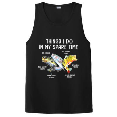 Funny Fishing Things I Do In My Spare Time Fishing Pole Gifts PosiCharge Competitor Tank