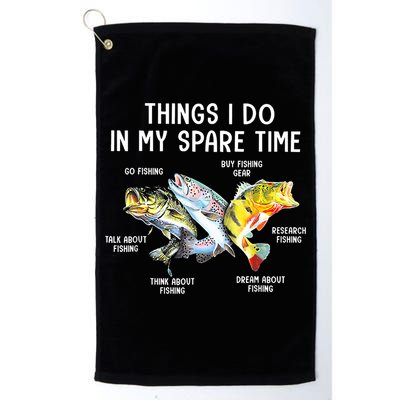 Funny Fishing Things I Do In My Spare Time Fishing Pole Gifts Golf Towel