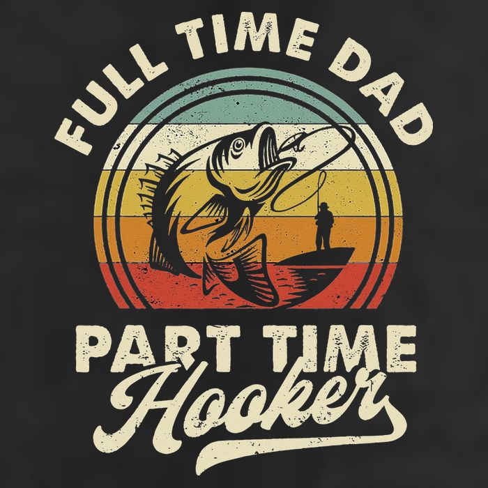 Fishing Full Time Dad Part Time Hooker Father's Day 15oz Campfire Ceramic Mug