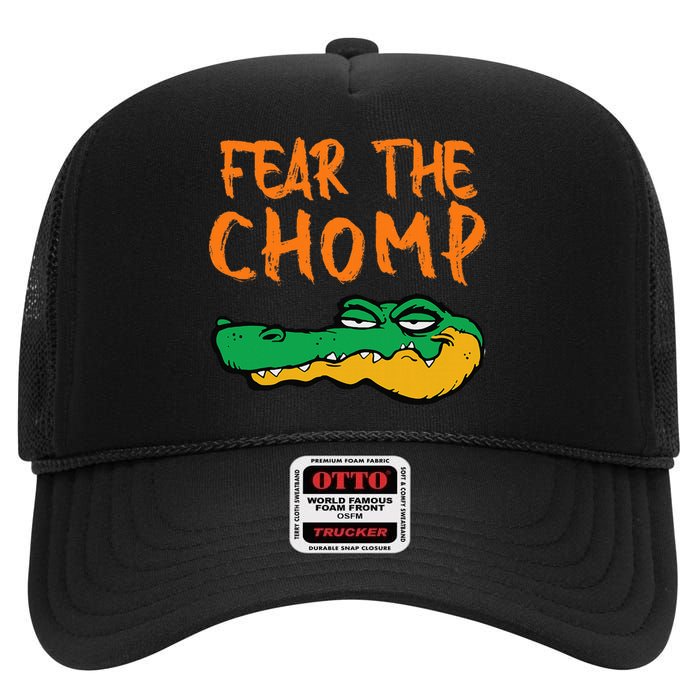 Florida Fear The Chomp Gator Pride High Crown Mesh Back Trucker Hat