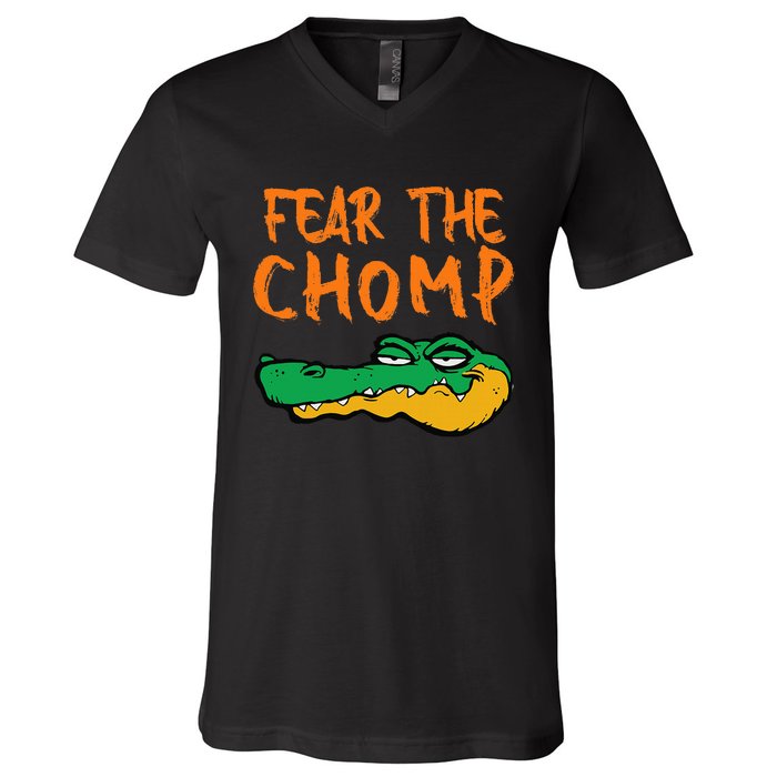 Florida Fear The Chomp Gator Pride V-Neck T-Shirt