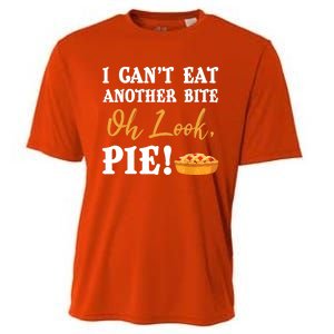 Funny Family Thanksgiving I Can't Eat Another Bite Oh Look Pie Shirt Cooling Performance Crew T-Shirt