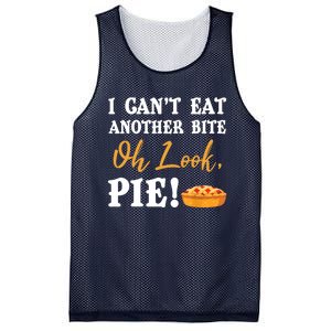 Funny Family Thanksgiving I Can't Eat Another Bite Oh Look Pie Shirt Mesh Reversible Basketball Jersey Tank