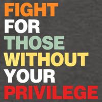 Fight For Those Without Your Privilege Women's Perfect Tri Rocker Tank