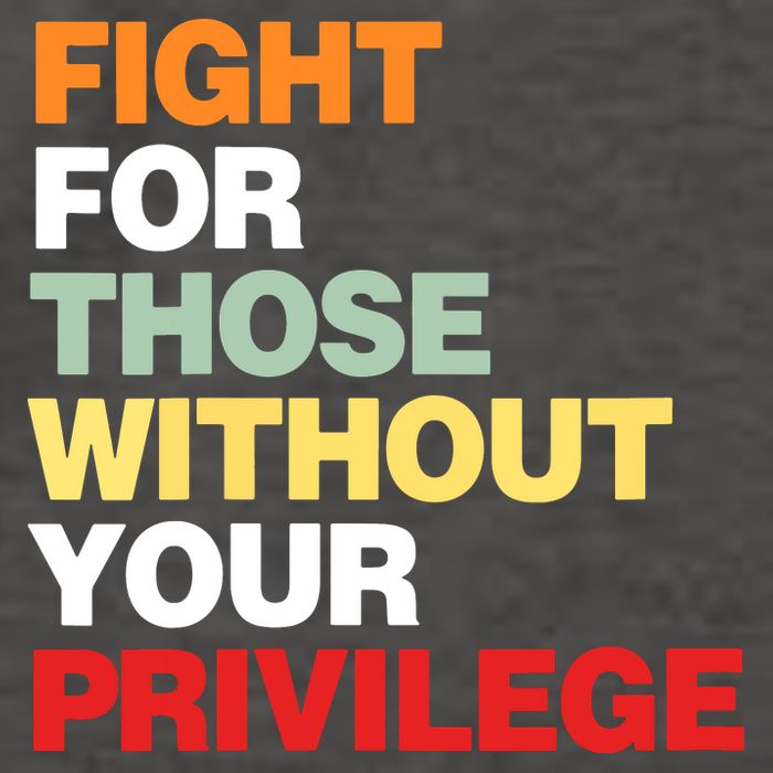 Fight For Those Without Your Privilege Women's Perfect Tri Rocker Tank
