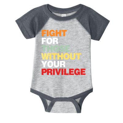 Fight For Those Without Your Privilege Infant Baby Jersey Bodysuit