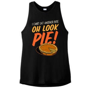 Funny Family Thanksgiving I Can't Eat Another Bite Oh Look Pie Shirt Ladies PosiCharge Tri-Blend Wicking Tank