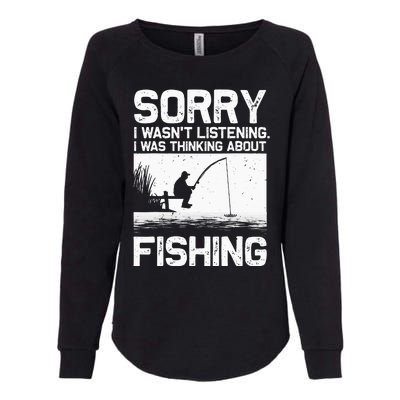 Fishing For  Trout Bass Fisherman Vacation Womens California Wash Sweatshirt