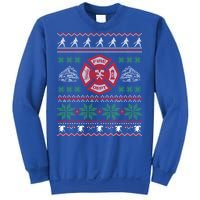 Firefighter Fire Ugly Christmas Style Gift Sweatshirt