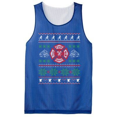 Firefighter Fire Ugly Christmas Style Gift Mesh Reversible Basketball Jersey Tank