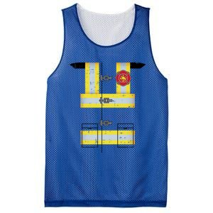 Firefighter Fire Uniform Costume Funny Halloween Funny Gift Mesh Reversible Basketball Jersey Tank