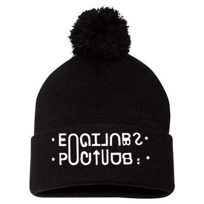 Footjob (Flip Up) Pom Pom 12in Knit Beanie