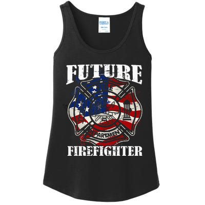 Future Firefighter Usa Flag Theme For Birthday Ladies Essential Tank