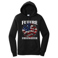 Future Firefighter Usa Flag Theme For Birthday Women's Pullover Hoodie