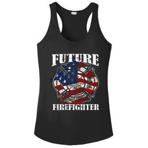 Future Firefighter Usa Flag Theme For Birthday Ladies PosiCharge Competitor Racerback Tank