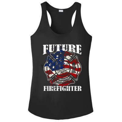 Future Firefighter Usa Flag Theme For Birthday Ladies PosiCharge Competitor Racerback Tank