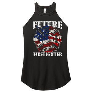 Future Firefighter Usa Flag Theme For Birthday Women's Perfect Tri Rocker Tank