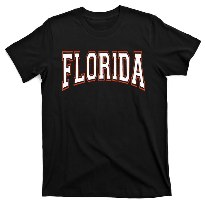 Florida FL United States Font T-Shirt