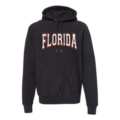 Florida FL United States Font Premium Hoodie