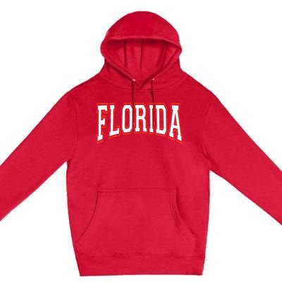 Florida FL United States Font Premium Pullover Hoodie